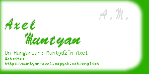 axel muntyan business card